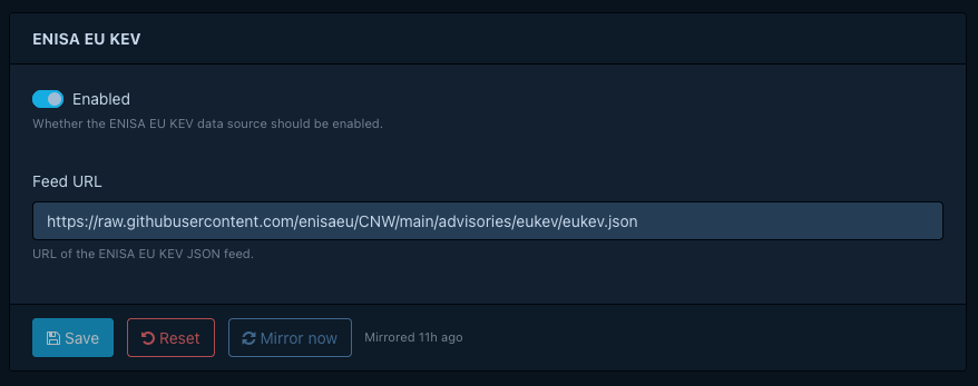 ENISA EU KEV configuration