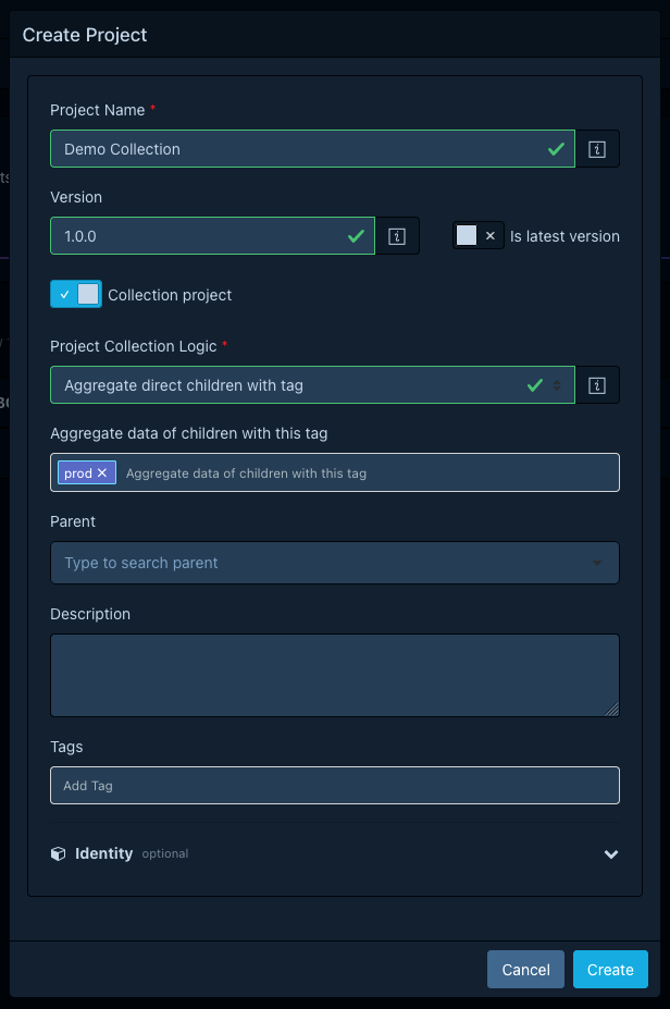 Create collection project