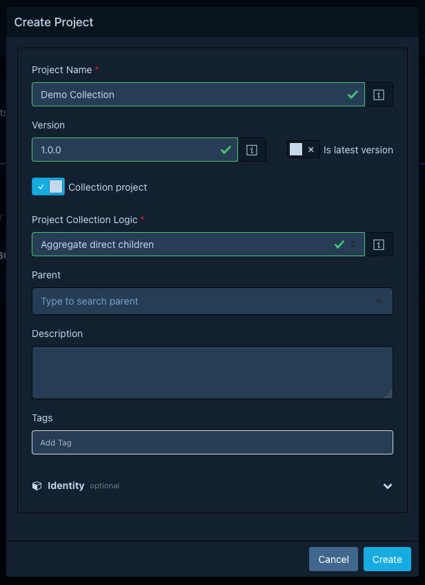 Create collection project