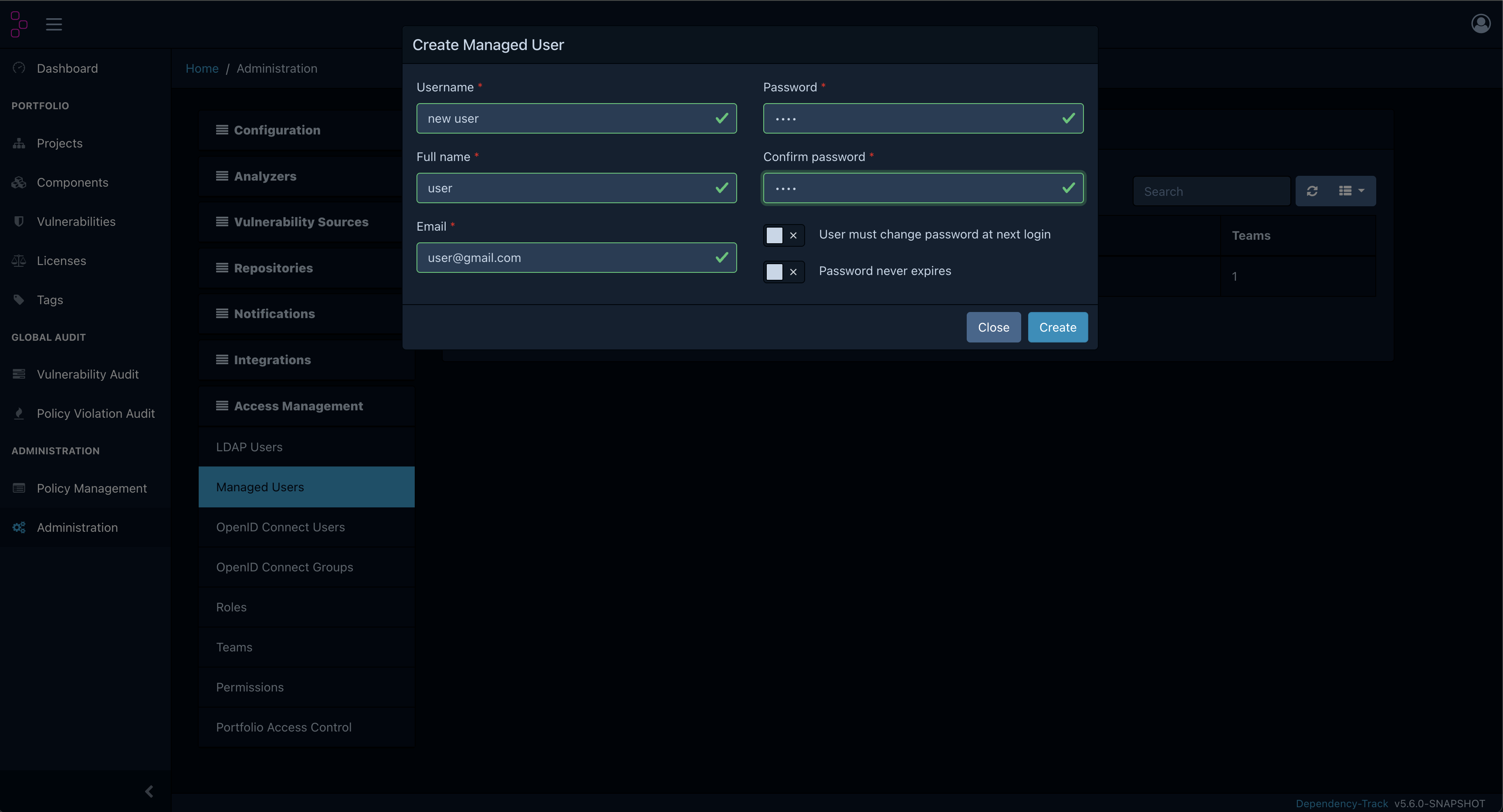Create Managed User