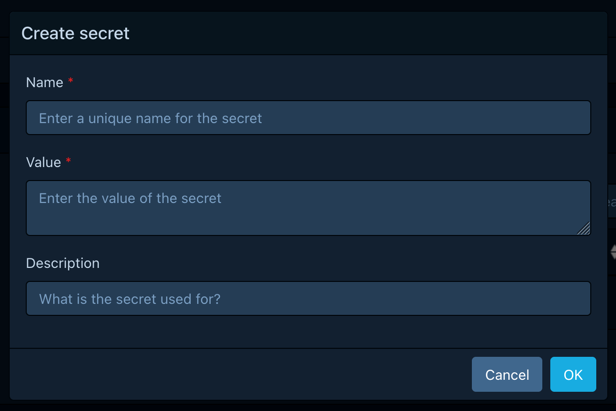 Create secret dialogue